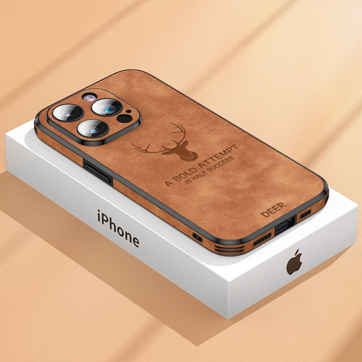 Azura | Deer - Luxury Leather iPhone Case with Stylish Design and Shockproof Protection