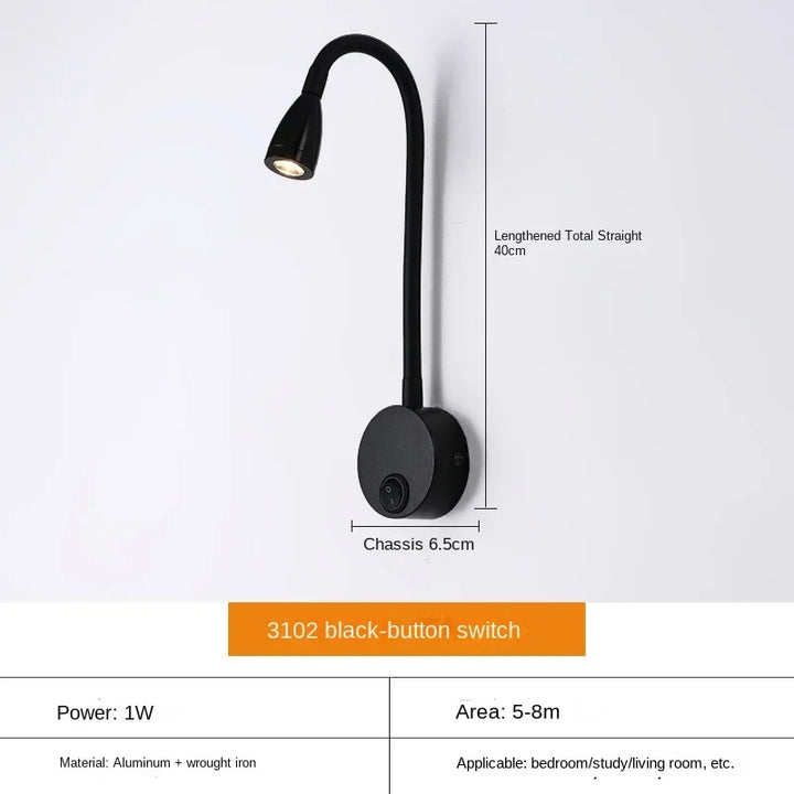 BowLift | Versatile LED Wall Lamp: Modern, Flexible, Perfect for Reading in Bed