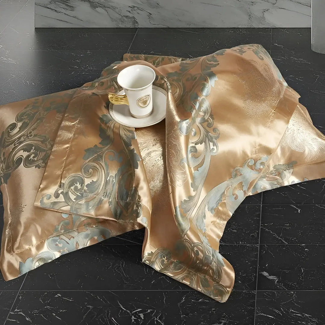 BowLift | Chic Satin Jacquard Duvet Cover for Luxury Bedroom