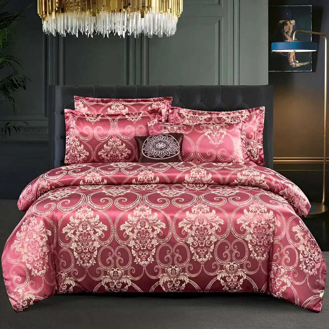 BowLift | Chic Satin Jacquard Duvet Cover for Luxury Bedroom