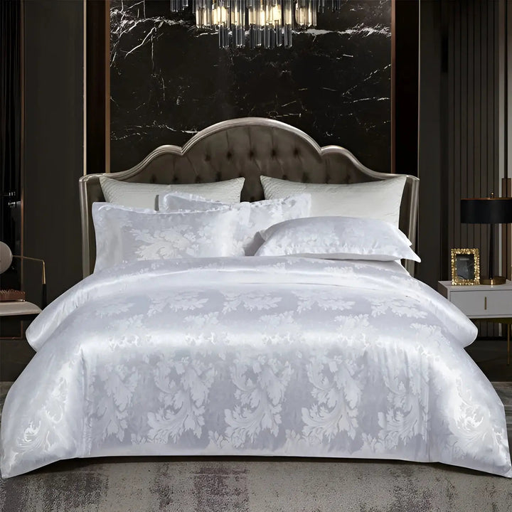 BowLift | Chic Satin Jacquard Duvet Cover for Luxury Bedroom