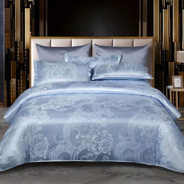 BowLift | Chic Satin Jacquard Duvet Cover for Luxury Bedroom