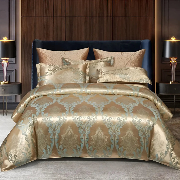 BowLift | Chic Satin Jacquard Duvet Cover for Luxury Bedroom