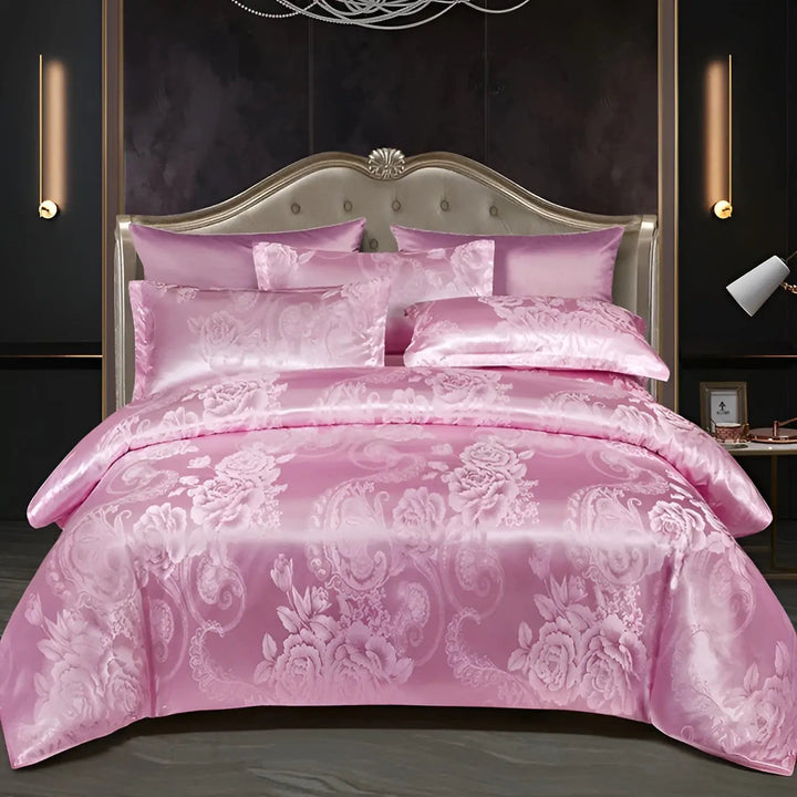 BowLift | Chic Satin Jacquard Duvet Cover for Luxury Bedroom