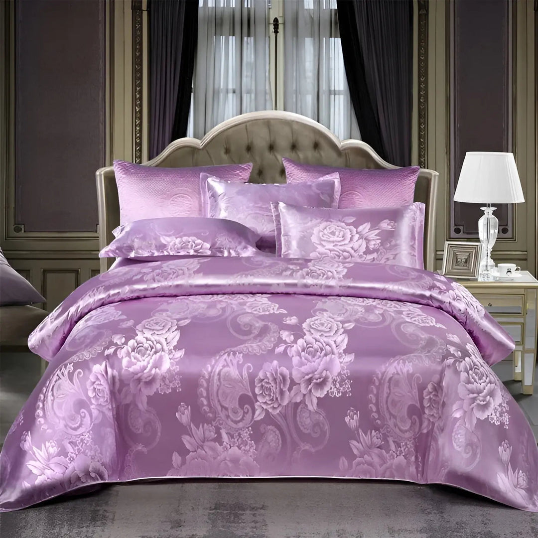 BowLift | Chic Satin Jacquard Duvet Cover for Luxury Bedroom