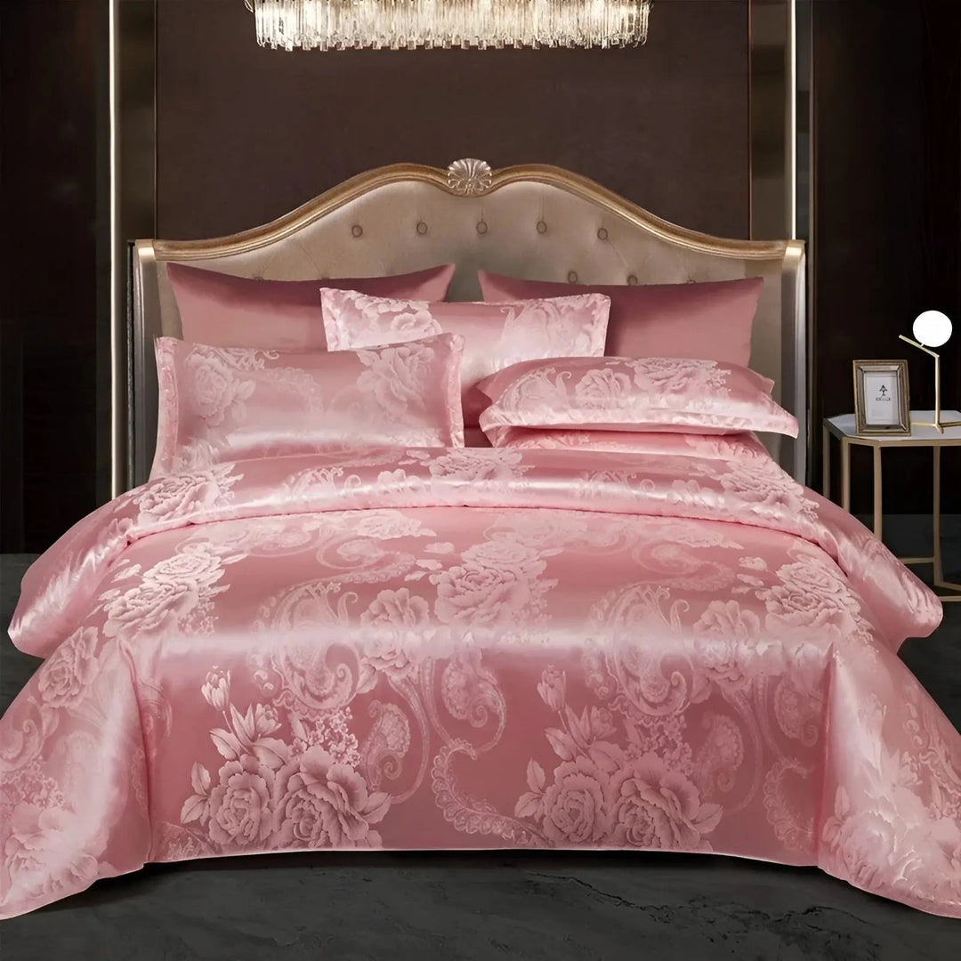 BowLift | Chic Satin Jacquard Duvet Cover for Luxury Bedroom
