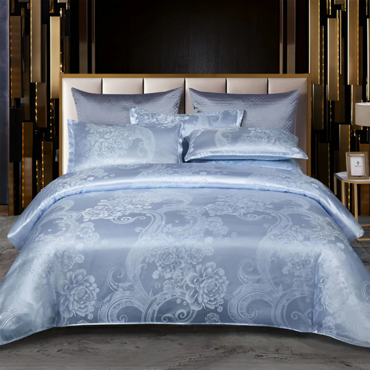 BowLift | Satin Floral Soft Duvet Cover Set