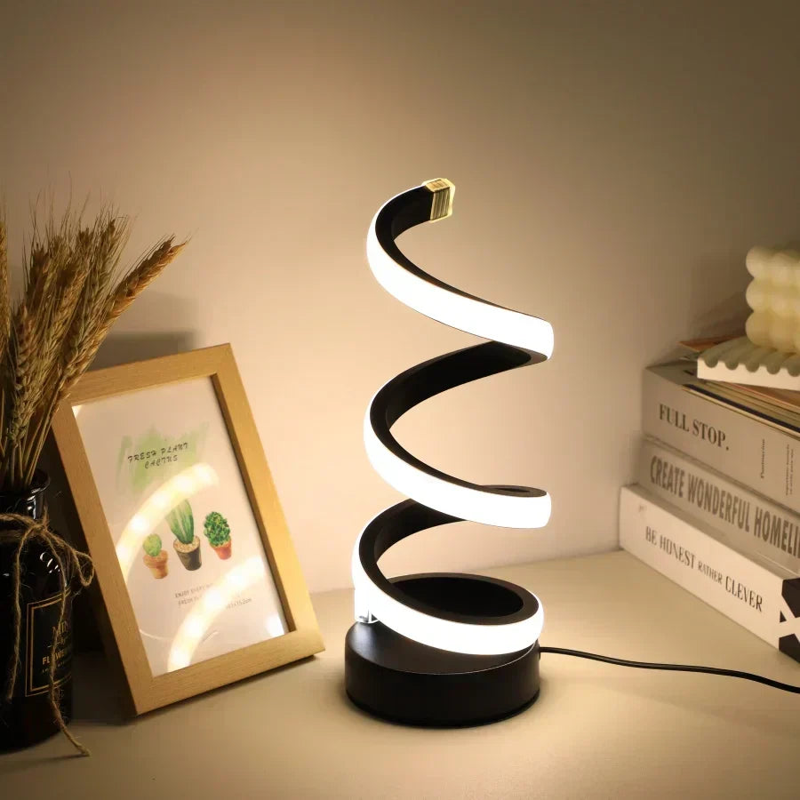 BowLift | Modern Spiral LED Table Lamp