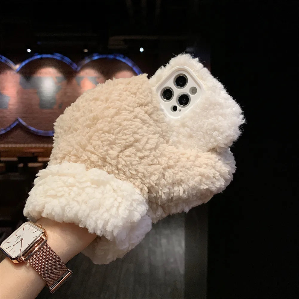 Azura | Fluffy Fur iPhone Case Glove