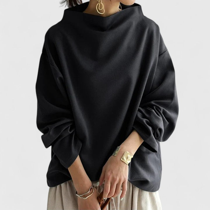 CHRISTINA – RELAXED DRAPE BLOUSE