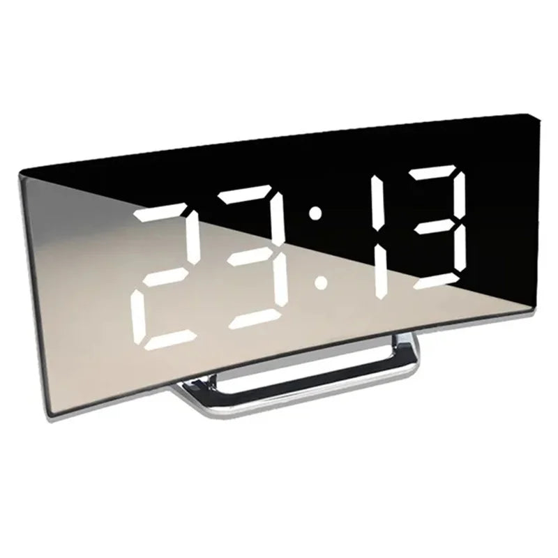 BowLift | LED curved screen digital alarm clock with USB charging
