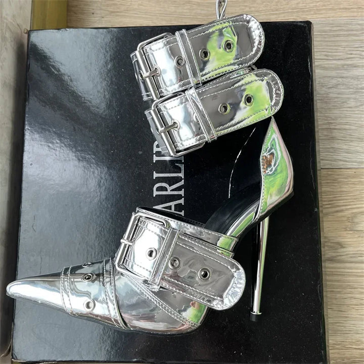 Rebel Chic Buckle Heels