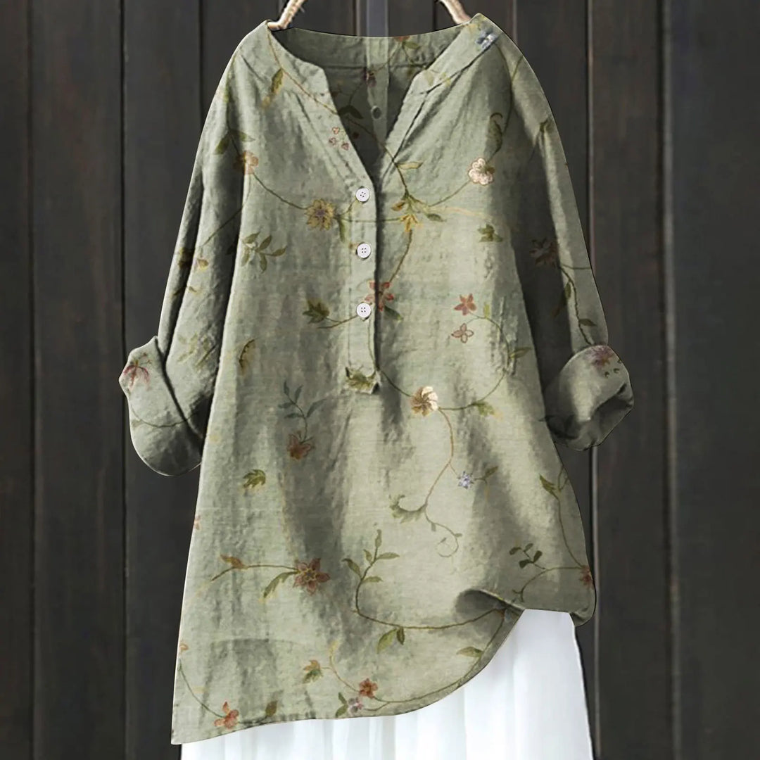 Anny | Floral Button-Down Blouse