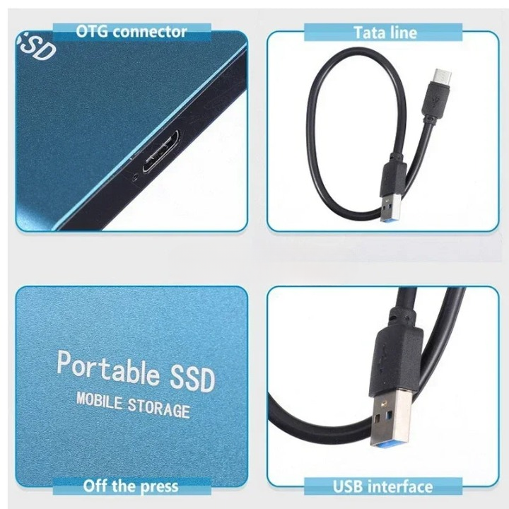 Azura | Portable SSD 128GB Hard Drive External Storage Compact Fast Best Quality