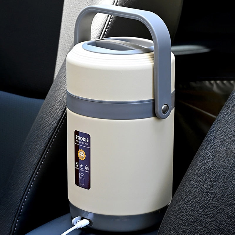 Azura | USB Heated Lunch Box | 304 Stainless Steel, Portable Food Warmer
