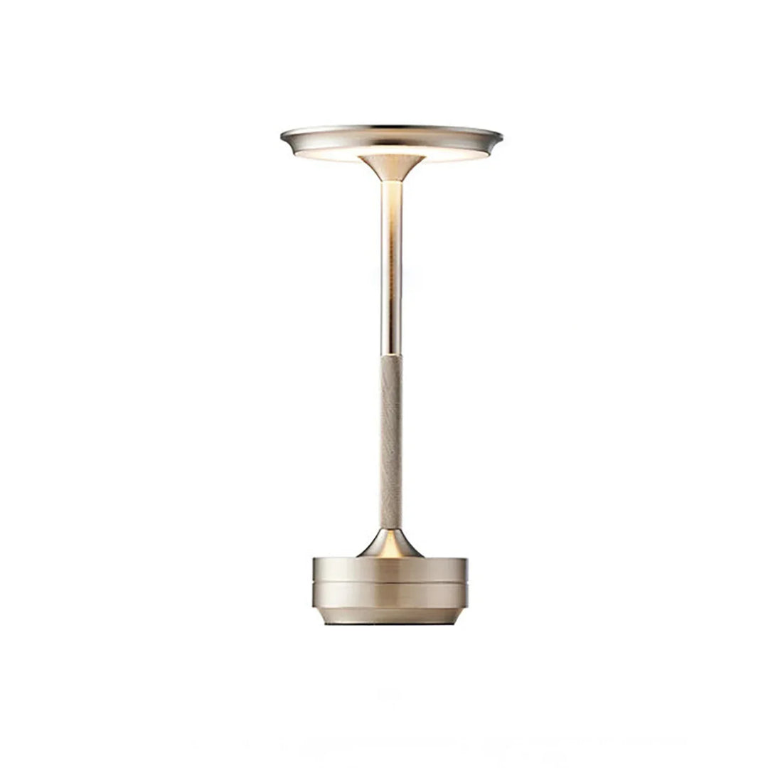 BowLift | Cordless Rechargeable Modern Aura Table Lamp with Touch Controls | Wireless LED Light for Modern Side Tables and Office Desks | Minimalist Table Lamp