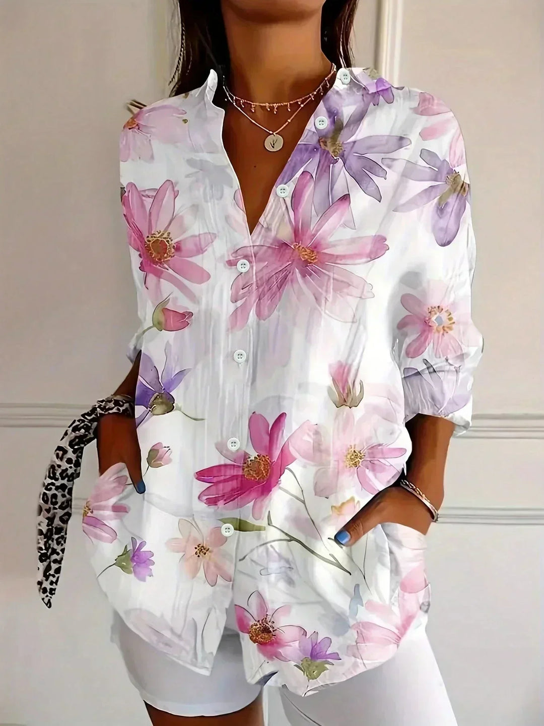 Rina™ | Luxury Floral Button Shirt