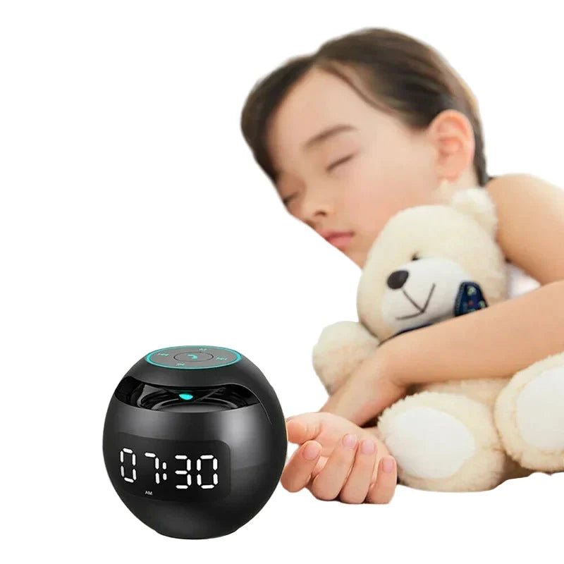 BowLift | Digital LED Alarm Clock with Bluetooth Speaker & Colorful Night Light – Motion Sensor, Rechargeable, 5W Sound