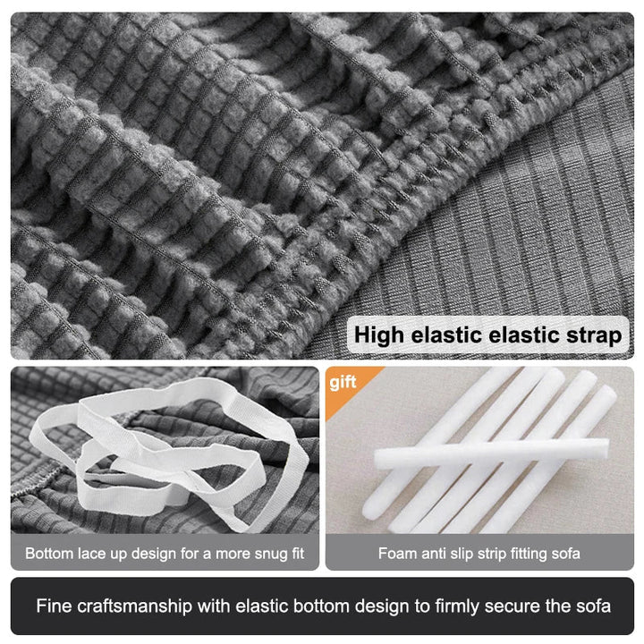 BowLift | Sofalino Stretch | Elastic Sofa Cover | Jacquard Design | For 1–4 Seater & L-Shape