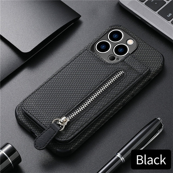 Azura | Zip Zip Elegance Wallet iPhone Case