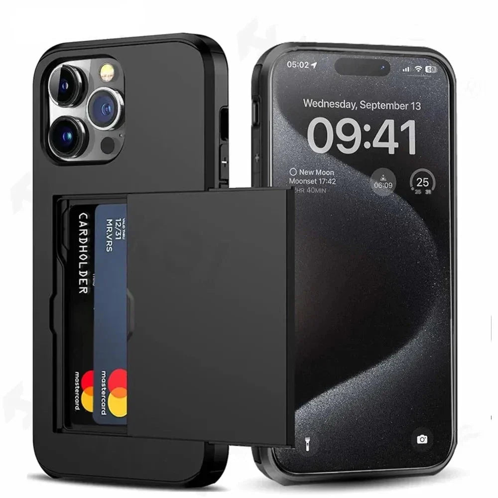 Azura | LuxShield iPhone Case with Card Holder | Slim Design | Card Storage | Protection & Style