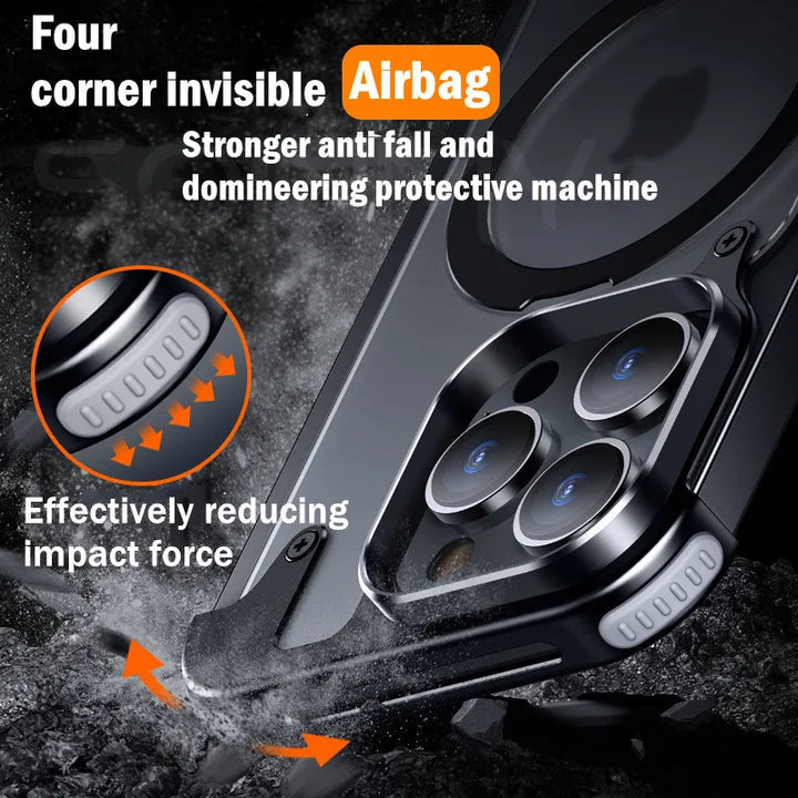 Azura | Magnetic Shockproof Metal Bumper Magsafe iPhone Case