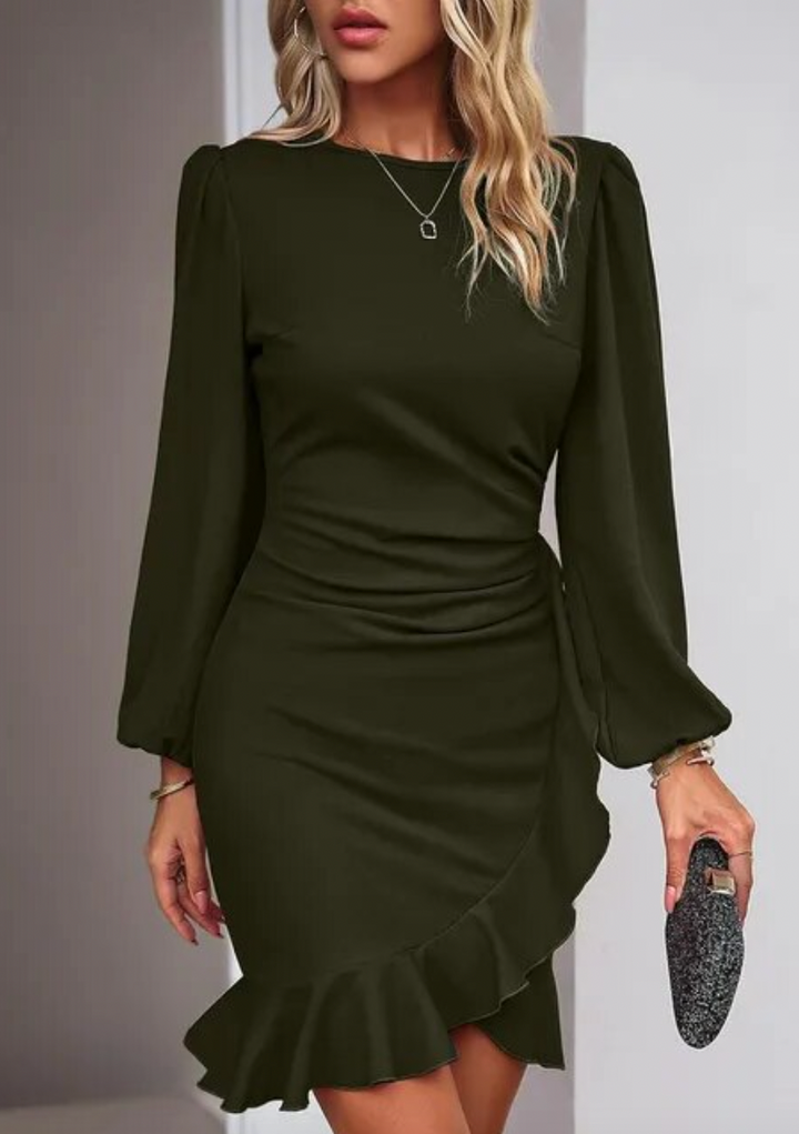 MARY – ELEGANT RUCHED MINI DRESS