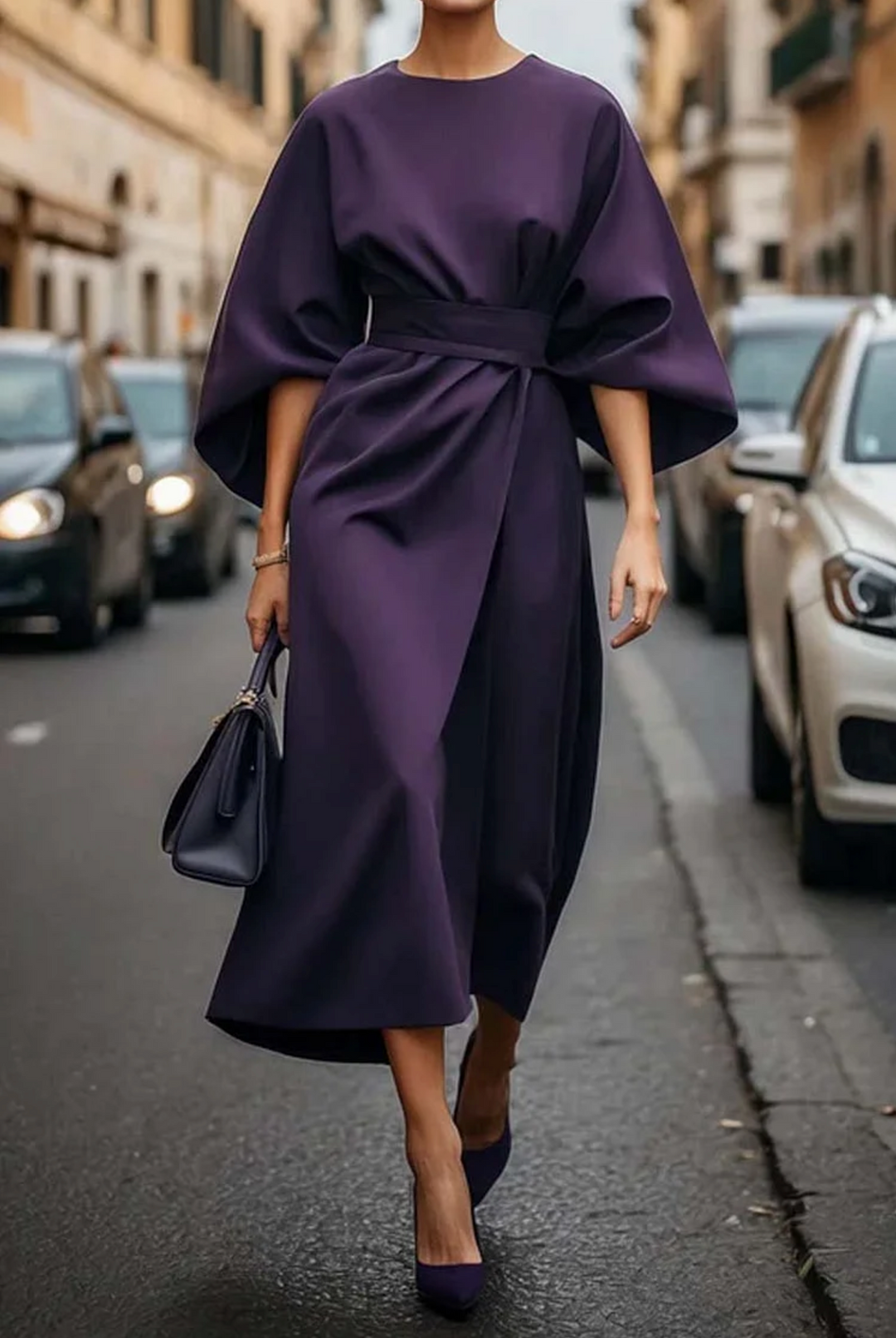 Louise – Elegant Dress with Lantern Sleeves
