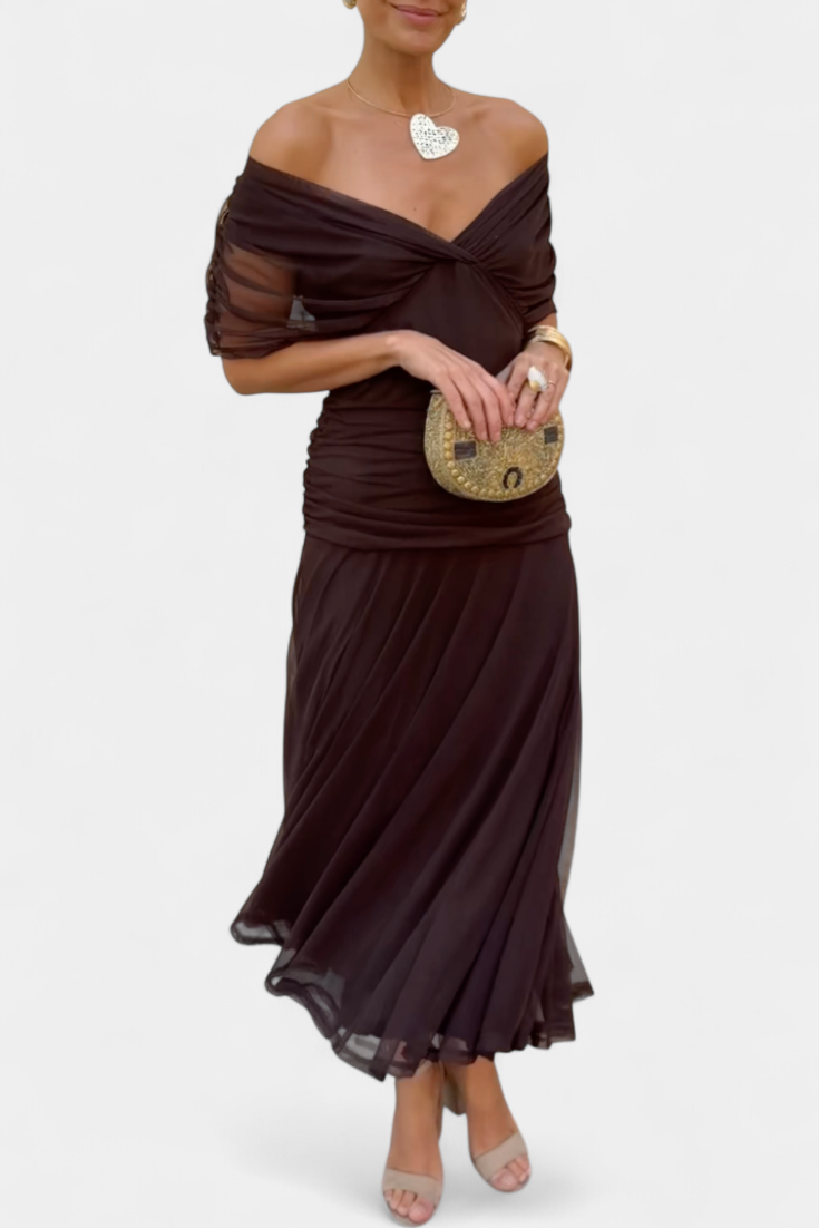 FIONA – ELEGANT OFF-SHOULDER EVENING DRESS