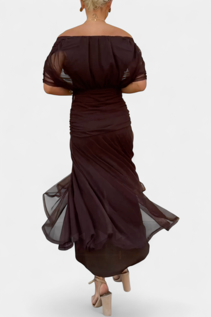 FIONA – ELEGANT OFF-SHOULDER EVENING DRESS