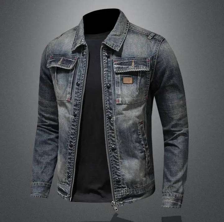 Prumo ™ | Classic Zip-Up Denim Jacket