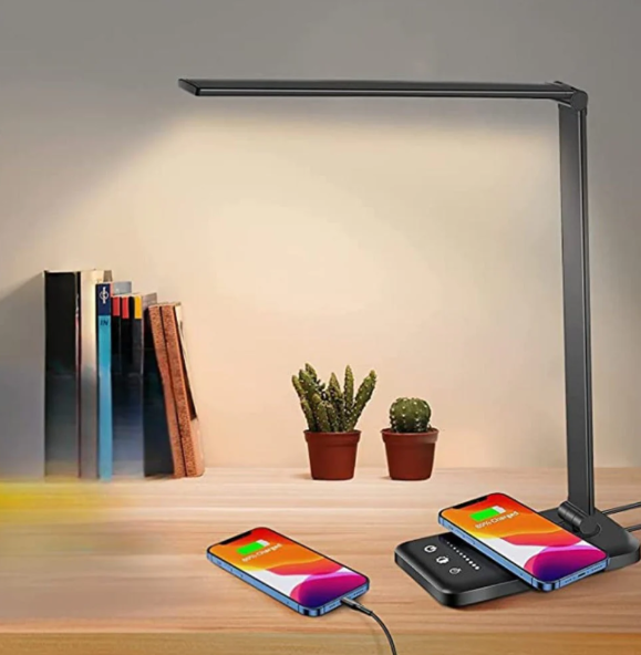BowLift | Contemporary Adjustable LED Table Lamp with Charging Function