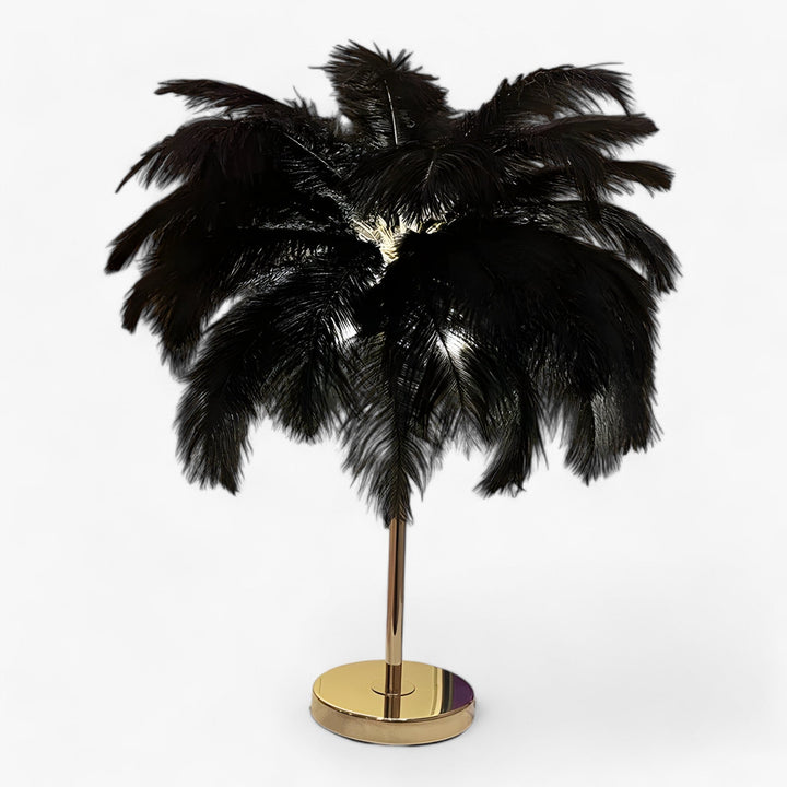 BowLift | FeatherGlow | Table lamp with touch control - LED with feathers for weddings and room decoration