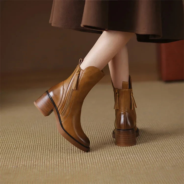 Meadow | Leather Ankle Boots