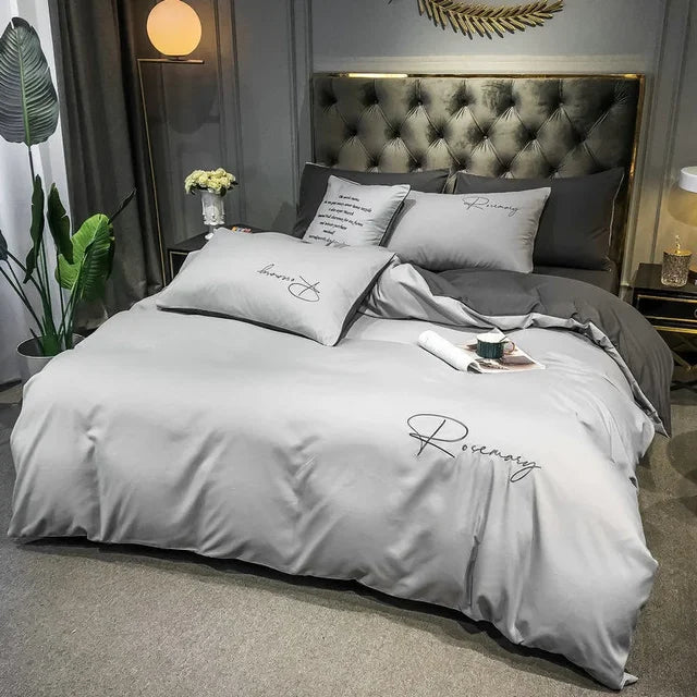 BowLift | EmbroiLux Bedding - Elegant luxury duvet cover with embroidery design