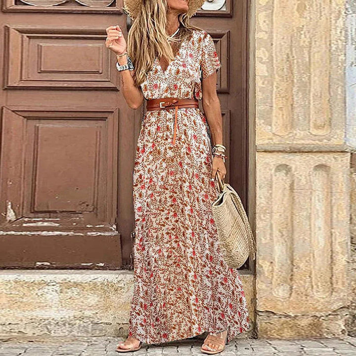 Vivienne | Floral Pleated Midi Dress