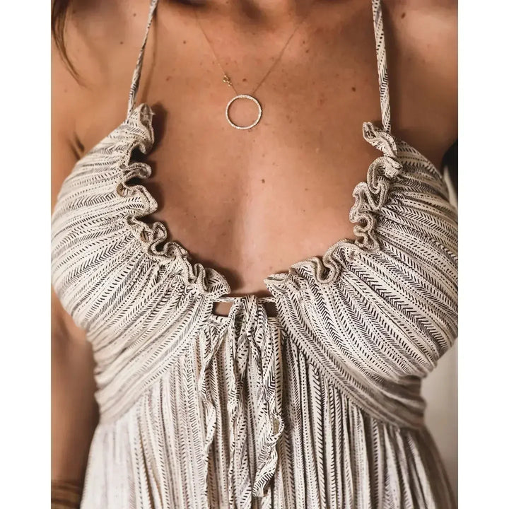 Renly - Sleeveless A-Line Sling Long Dress