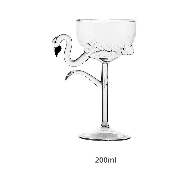 Azura | Pink Flamingo Cocktail Clear Party Glasses
