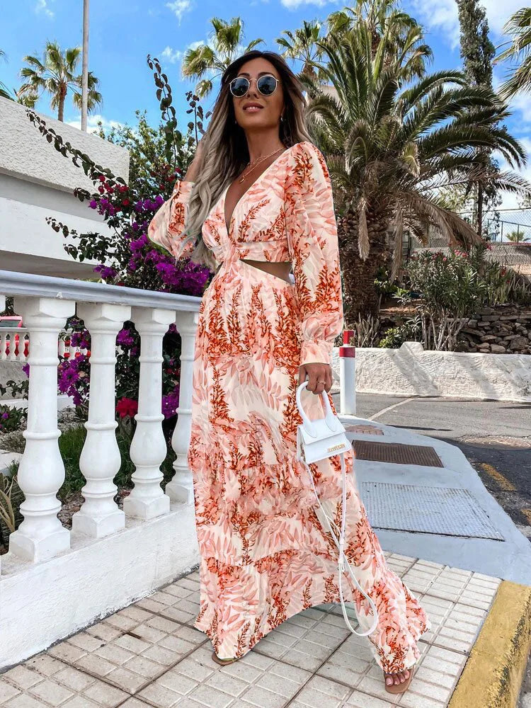 Amélie V-Neck Maxi Dress