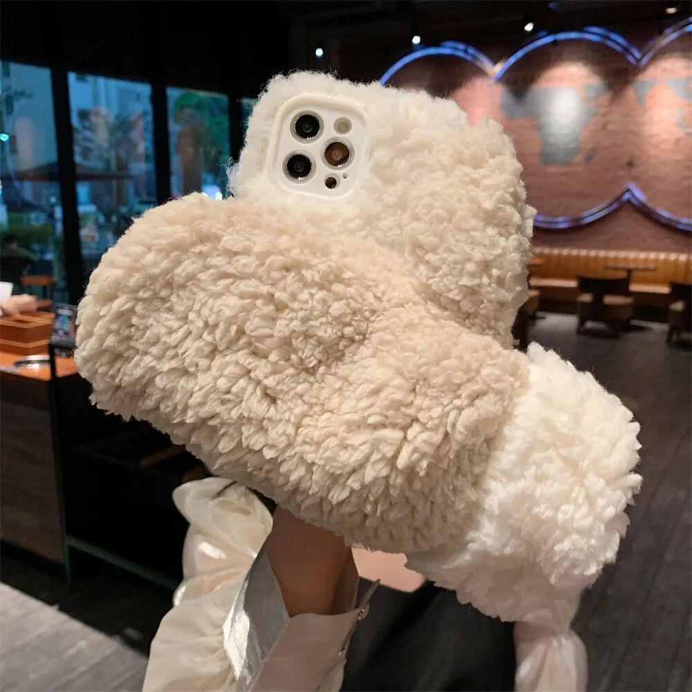 Azura | Fluffy Fur iPhone Case Glove