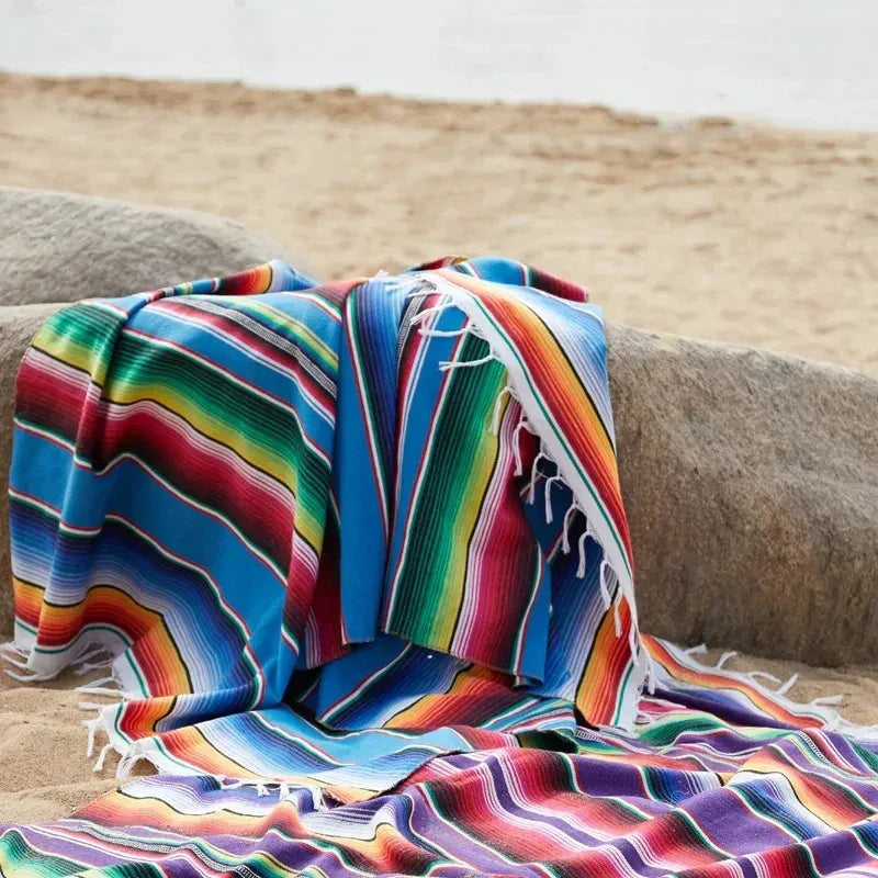 Azura | Colorful Mexican Serape Blanket