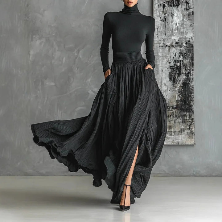 Aline - High Waist Maxi Skirt Plus Shirt