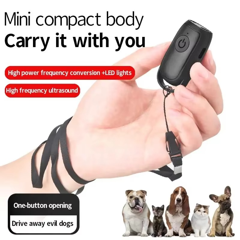 Azura | Ultrasonic Mini Dog Repeller and Anti-Barking Training Device with LED Light