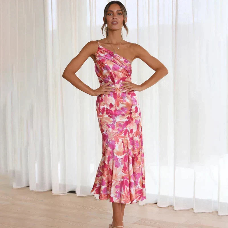 Eliza - One-Shoulder Midi Dress
