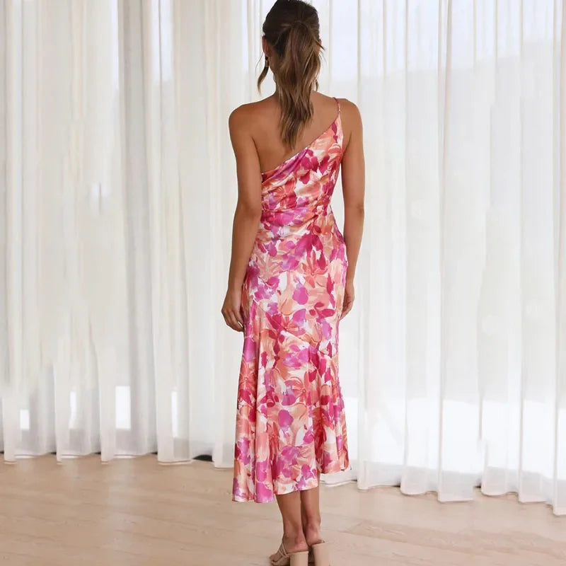 Eliza - One-Shoulder Midi Dress