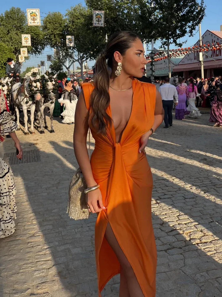 VALERIE – ELEGANT RUCHED EVENING DRESS
