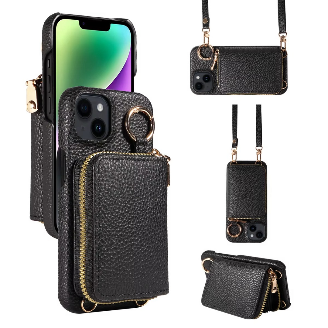 Azura | Premium Leather Multi-Function iPhone Case with Anti-Degaussing Protection