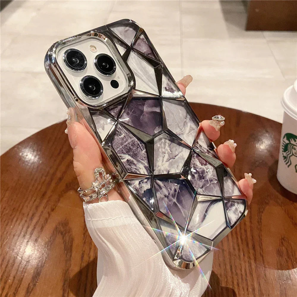 Azura | Geometric Colorful Marble iPhone Case