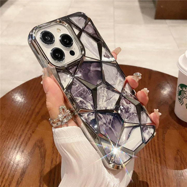 Azura | Geometric Colorful Marble iPhone Case
