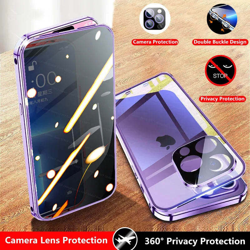 BowLift | Invisible Shield Full Cover Anti-Peep Privacy  Magnetic Phone Case